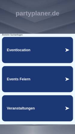 Vorschau der mobilen Webseite www.partyplaner.de, Partyplaner