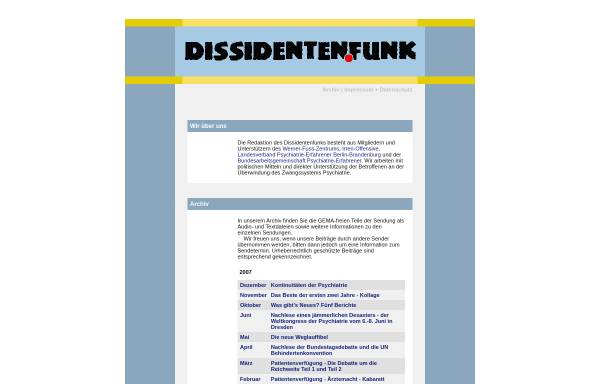 Vorschau von www.dissidentenfunk.de, Dissidentenfunk