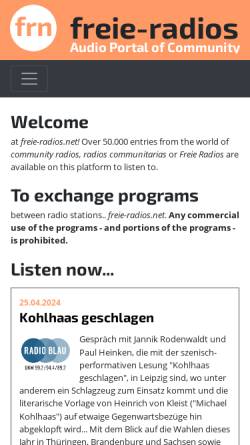 Vorschau der mobilen Webseite www.freie-radios.net, freie-radios.net
