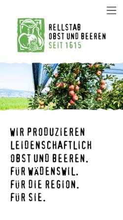 Vorschau der mobilen Webseite rellstab-obst.ch, Rellstab Obst und Beeren