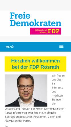 Vorschau der mobilen Webseite www.fdp-roesrath.de, FDP Rösrath