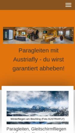Vorschau der mobilen Webseite www.austriafly.at, Josef & Stefan Rebernig