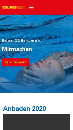 Vorschau der mobilen Webseite borkum.dlrg.de, DLRG Ortsgruppe Borkum e.V.