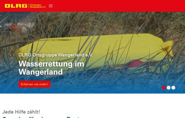 Vorschau von wangerland.dlrg.de, DLRG Ortsgruppe Wangerland e.V.