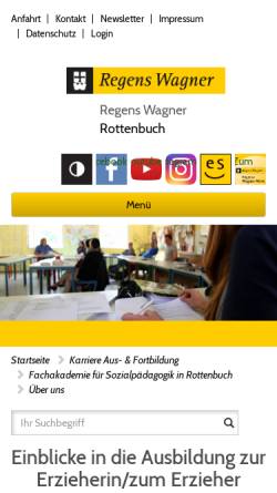 Vorschau der mobilen Webseite faks-rottenbuch.de, Fachakademie für Sozialpädagogik Rottenbuch