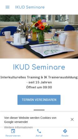 Vorschau der mobilen Webseite ikud-seminare.business.site, IKUD-Seminare - Reeb Kommunikation International GmbH