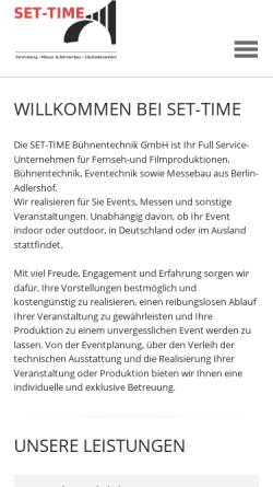 Vorschau der mobilen Webseite www.set-time.de, Set Time GmbH