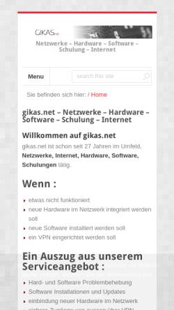 Vorschau der mobilen Webseite www.gikas.net, Gikas.net, Gikas Konstantin