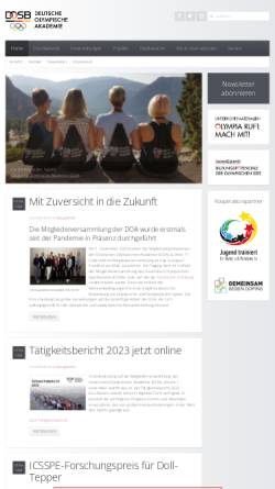 Vorschau der mobilen Webseite www.doi.de, Deutsches Olympisches Institut