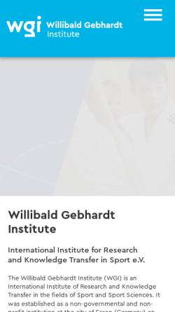 Vorschau der mobilen Webseite www.wgi.de, Willibald Gebhardt Institut