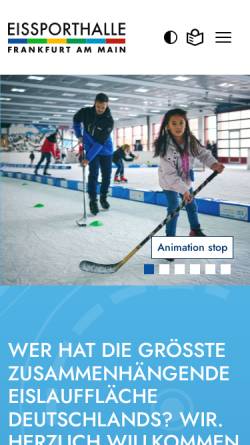 Vorschau der mobilen Webseite www.eissporthalle-ffm.de, Eissporthalle