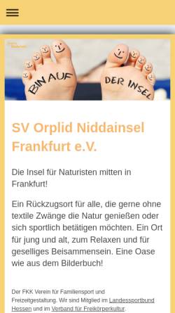 Vorschau der mobilen Webseite www.orplid-niddainsel.de, Orplid Frankfurt e.V.