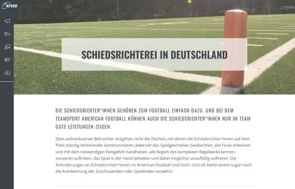 Vorschau von afsvd.de, AFSVD - American Football Schiedsrichter Vereinigung Deutschland