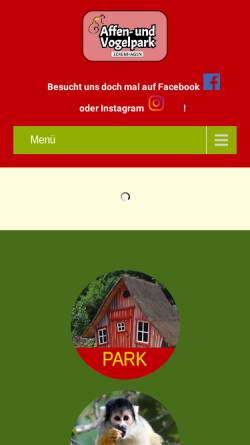 Vorschau der mobilen Webseite www.affen-und-vogelpark.de, Affen- und Vogelpark Eckenhagen