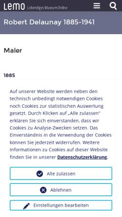 Vorschau der mobilen Webseite www.dhm.de, Delaunay, Robert