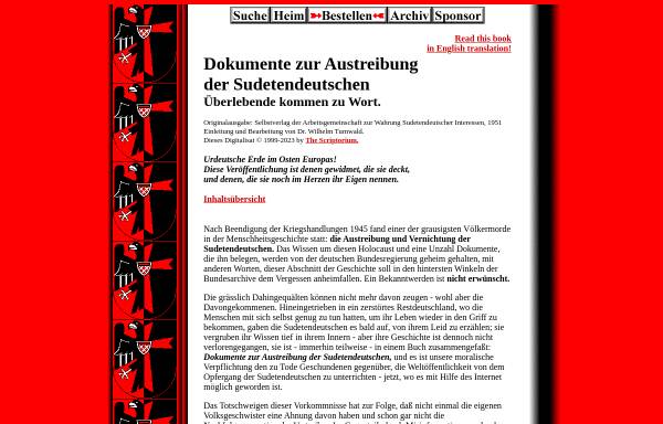 Vorschau von www.wintersonnenwende.com, Dokumente zur Austreibung der Sudetendeutschen