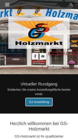 Vorschau der mobilen Webseite www.gs-holzmarkt.de, GS Holzmarkt