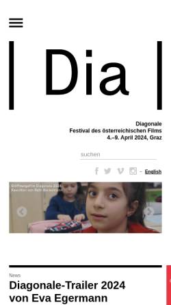 Vorschau der mobilen Webseite www.diagonale.at, Diagonale Filmfestival