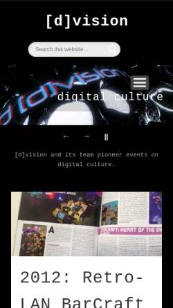Vorschau der mobilen Webseite dvision.at, [d]vision - Int'l Festival for Digital Culture Vienna