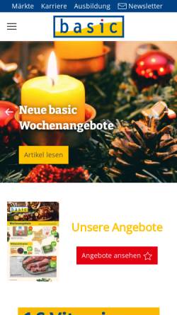 Vorschau der mobilen Webseite www.basic-ag.de, Basic-AG