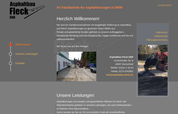 Vorschau von www.asphaltbau-fleck.de, Asphaltbau Fleck