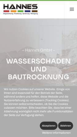 Vorschau der mobilen Webseite hannes.gmbh, Firma Hannes GmbH