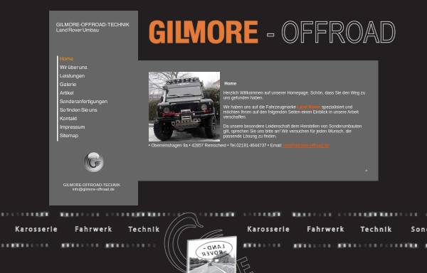 Vorschau von www.gilmore-offroad.de, Gillmore Offroad Technik