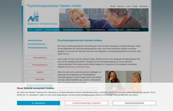 Vorschau von www.avt-koeln.org, AVT Köln - Akademie für Verhaltenstherapie