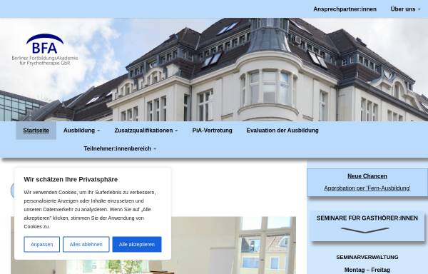 Vorschau von www.berliner-fortbildungs-akademie.de, Berliner FortbildungsAkademie