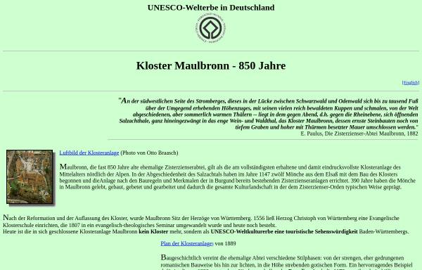 Vorschau von home.bawue.de, Maulbronn - UNESCO Welterbe