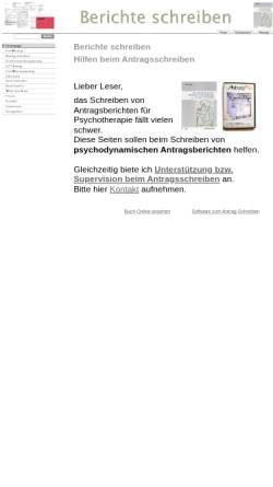 Vorschau der mobilen Webseite www.berichte-schreiben.de, Gutachtenhilfe für Psychotherapeuten