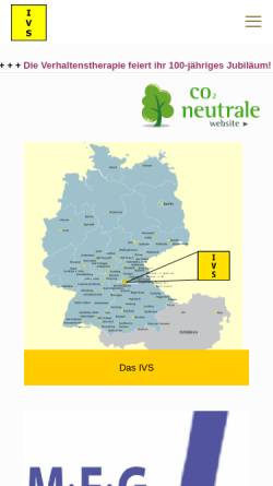 Vorschau der mobilen Webseite www.ivs-nuernberg.de, Institut für Verhaltenstherapie, Verhaltensmedizin und Sexuologie