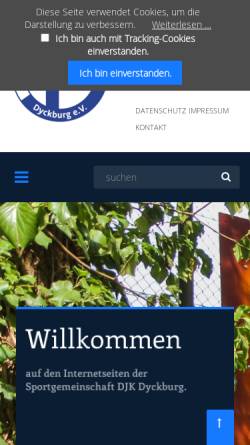Vorschau der mobilen Webseite www.djk-dyckburg.de, DJK Dyckburg