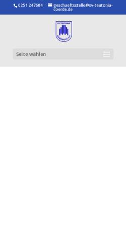 Vorschau der mobilen Webseite sv-teutonia-coerde.com, SV Teutonia Coerde 60 e.V.