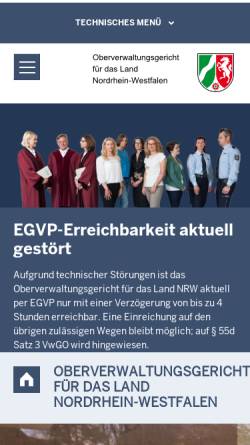 Vorschau der mobilen Webseite www.ovg.nrw.de, Oberverwaltungsgericht für das Land Nordrhein-Westfalen