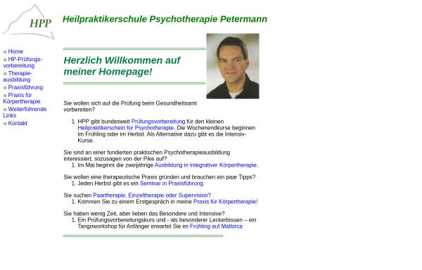 Vorschau von hpp-info.de, Heilpraktikerschule Psychotherapie Petermann