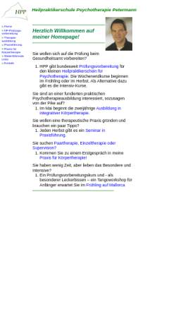 Vorschau der mobilen Webseite hpp-info.de, Heilpraktikerschule Psychotherapie Petermann