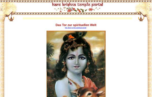 Vorschau von www.harekrsna.de, Hare Krishna Tempel Portal - Das Tor zur spirituellen Welt