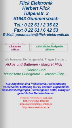 Vorschau der mobilen Webseite www.flick-elektronik.de, Flick Elektronik