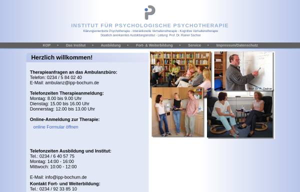 Vorschau von www.ipp-bochum.de, Institut für Psychologische Psychotherapie