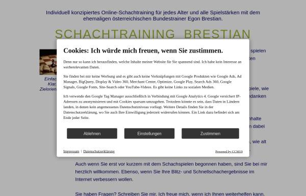 Vorschau von www.schachtraining.at, Schachtraining in Österreich