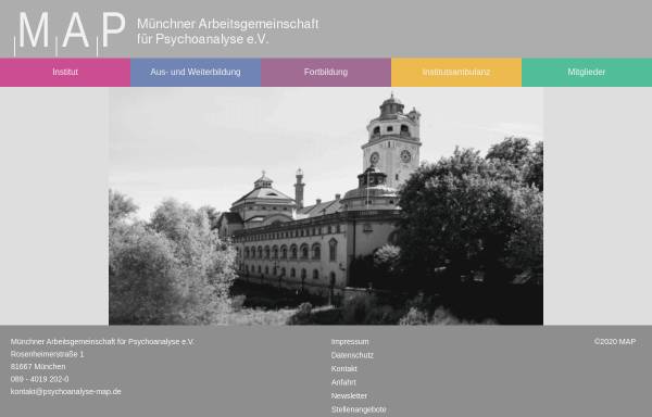 Vorschau von www.psychoanalyse-map.de, Münchner Arbeitsgemeinschaft für Psychoanalyse