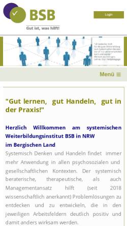 Vorschau der mobilen Webseite www.bsb-konfliktloesungen.de, Beratung Supervision Bildung BSB