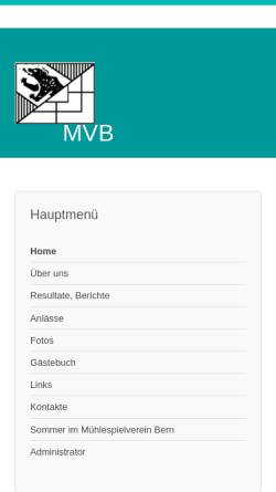 Vorschau der mobilen Webseite www.muehlespiel.ch, Welt-Mühlespiel-Dachverband