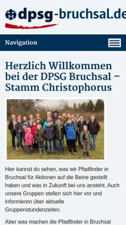 Vorschau der mobilen Webseite dpsg-bruchsal.de, DPSG Stamm Christopherus