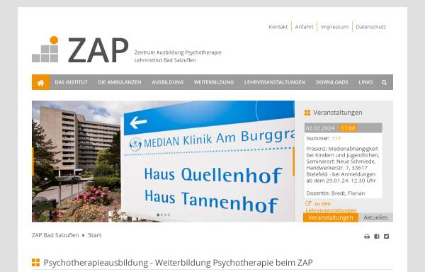 Vorschau von www.dft-lehrinstitut.de, Psychotherapieausbildung Psychologische Psychotherapie
