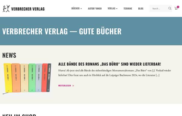 Vorschau von www.verbrecherverlag.de, Verbrecher Verlag