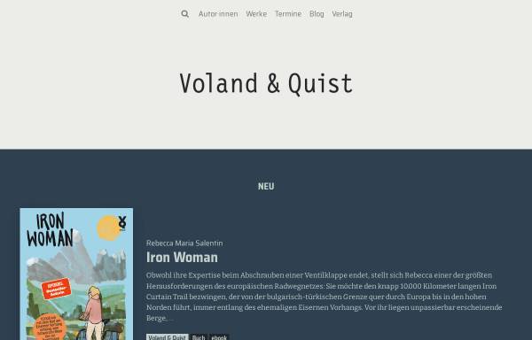 Vorschau von www.voland-quist.de, Verlag Voland & Quist - Greinus und Wolter GbR