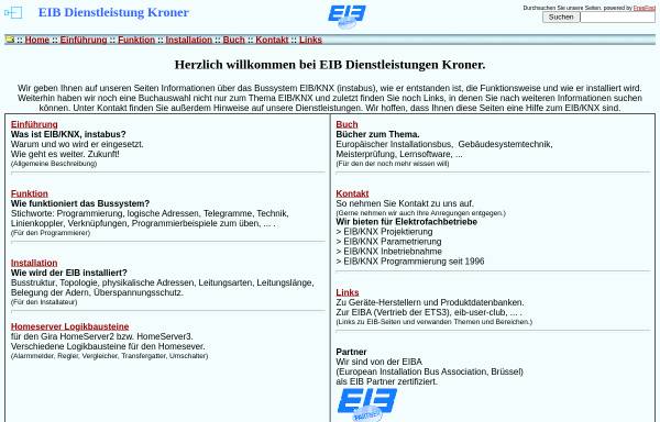Vorschau von www.eib-kroner.de, EIB Dienstleistungen Alwin Kroner
