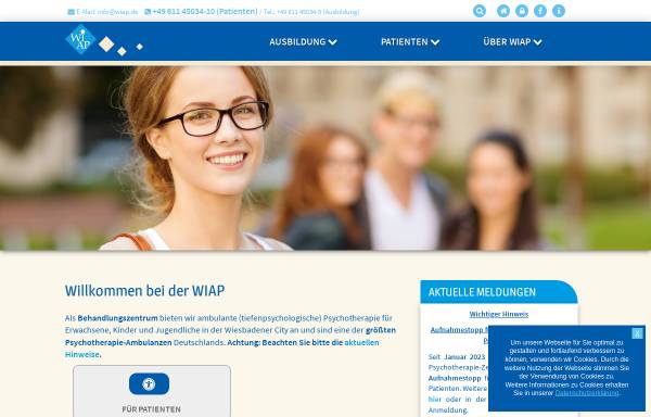 Vorschau von www.wiap.de, Wiesbadener Akademie für Psychotherapie